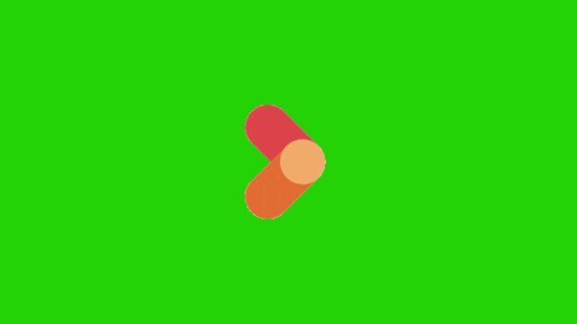 Arrow on green screen