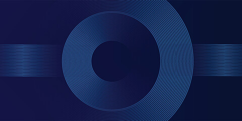 abstract dark background with glowing lines circles. vector ilustration