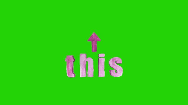 Arrow animation on green screen