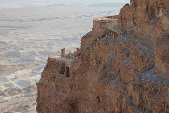 Masada National Park, Israel, view overlooking the desert