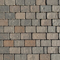 Obraz premium Detailed view of rough-hewn natural hall stones forming a solid, interlocking pavement pattern. Ideal rustic background texture for large interior spaces ,gray ,material ,background