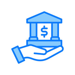 Banking Service blue icon 