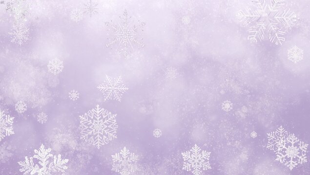 A purple background with snowflakes scattered throughout