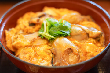牡蠣と卵のとろける和食どんぶり