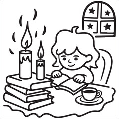 cozy girl season bold and easy coloring book for adults