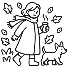 cozy girl season bold and easy coloring book for adults