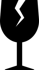 broken glass black symbol