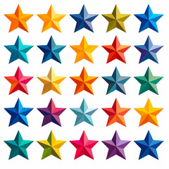 Fototapeta premium Christmas Sale & Shopping Elements Colorful Star Collection for Festive Designs and Promotions