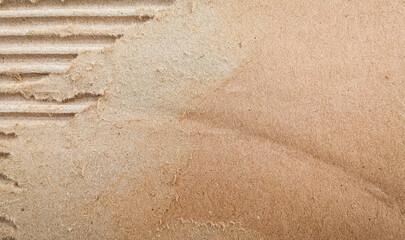 Unique Torn Cardboard Texture Corrugated with rough edge detail. This Torn Cardboard Texture is ideal for grunge posters, packaging, and rustic backdrops