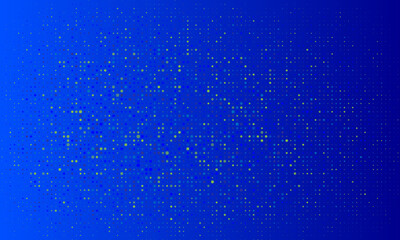 Glowing blue dotted wallpaper. Abstract curved round dot grid texture. Circle halftone pattern background. Dark navy backdrop for technology, business, news, healthcare, medicine design