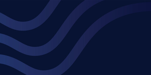 Modern dark blue abstract background featuring smooth, flowing wavy shapes, ideal for technology, business, or creative design projects, Vector illustration.