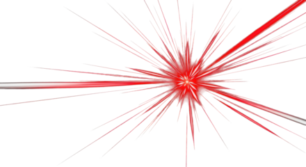 Linear red glowing motion lines extending in perspective on a black backgrou