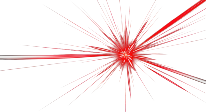 Linear red glowing motion lines extending in perspective on a black backgrou