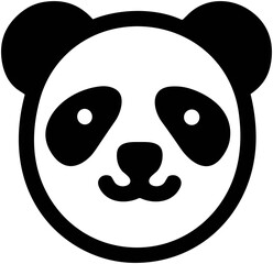 Cute Panda Icon: Friendly Wildlife Cartoon Design