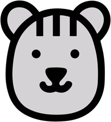 Cute Polar Bear Icon: Arctic Animal Illustration