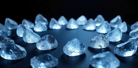 Crystal Winged Shards A minimalist composition of sharp, translucent crystal shards arranged to form the suggestive outline of grand, angelic wings. Light refracts through the facets, creating a