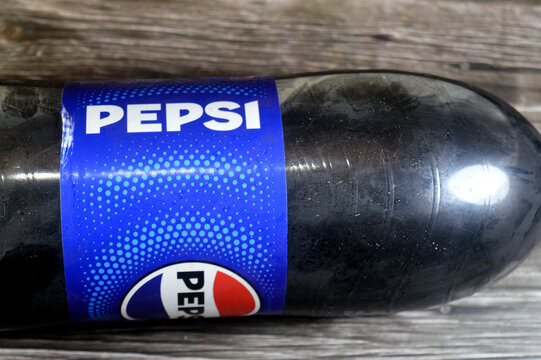 Cairo, Egypt, October 27 2025: Pepsi, a Cola flavor plastic bottle, a carbonated soft drink manufactured by PepsiCo. Originally created and developed in 1893 by Caleb Bradham as Brad's Drink