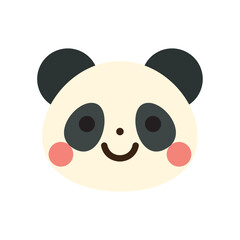 かわいいパンダの顔のベクターイラスト
