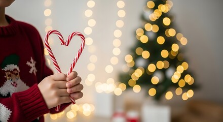 Christmas candy cane heart holiday festive celebration