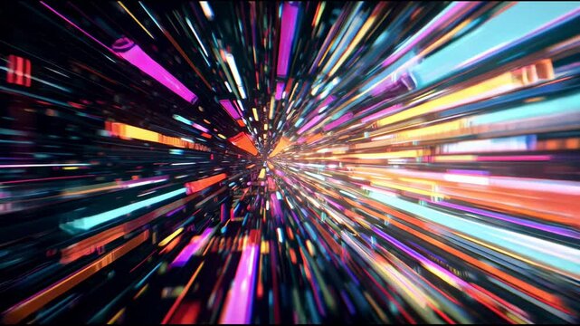 Colorful Light Speed Background