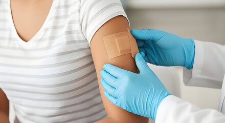 Vaccination arm bandage doctor health care medicine