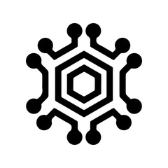 Hexagon Tech Network Icon