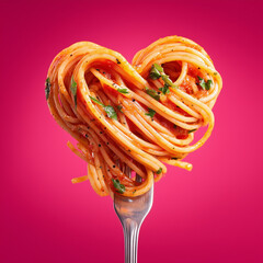 pasta in the form of heart
