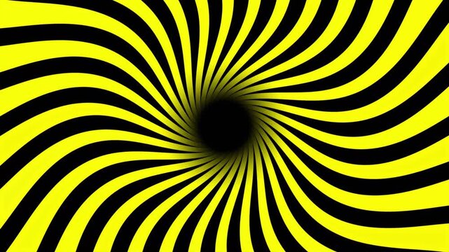 spiral, hypnotic, psychedelic, optical, illusion, vortex, swirl, yellow, black, trippy, motion, seamless, abstract, loop, pattern, background, rotating, tunnel, design, visual, art, 4k, hypnotism, ani