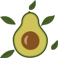 Close up of avocado fruit pattern