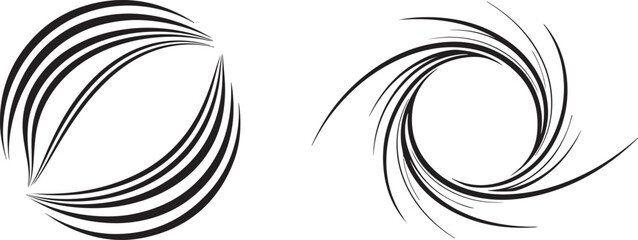 Abstract Linear Designs with Swirl and Curved Wave Elements