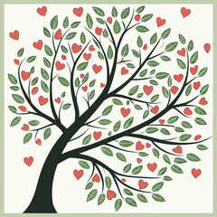 A lovely tree with heartshaped leaves and fruits on a