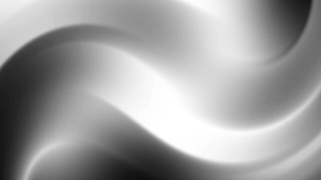 Abstract black and white gradient background design with flowing curves. Suitable for backgrounds, prints, packaging, digital art, web design, and presentations.