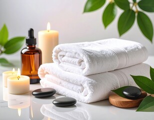 Spa Wellness Essentials for Relaxation and Stress Relief Concept