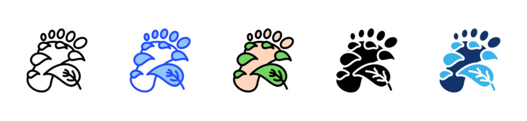Carbon Neutral Icon Collection With Multiple Styles