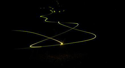 Abstract Light Painting A Dance of Luminescence in the Dark.