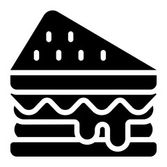 tasty sandwich snack glyph icon for cafe menu use