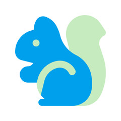 squirrel duo tone icon