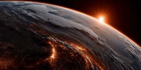 Market volatility and investor confidence understanding global economic trends from earth’s perspective at dawn