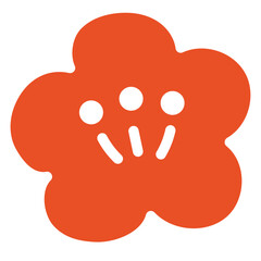 年賀状の梅の花のイラスト素材