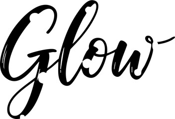 Obraz premium Glow brush typography