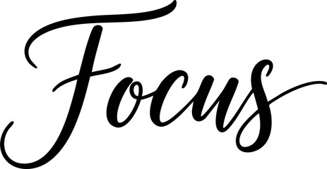 Focus elegant calligraphy
