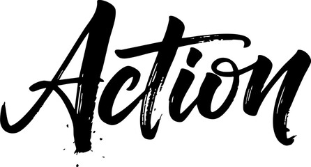 Action inspirational typography