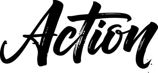 Action brush typography
