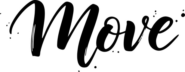 Move calligraphy typography