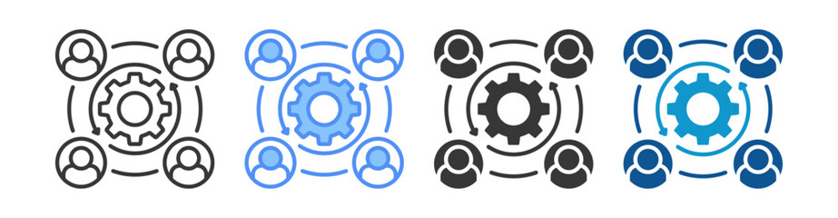 Lean Management Icon Set Multiple Style Collection