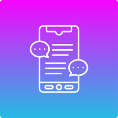 Fototapeta premium Mobile Chat Icon