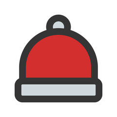 beanie flat line icon