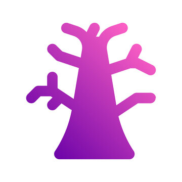 dead tree gradient icon