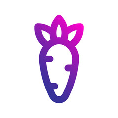 Obraz premium carrot gradient icon