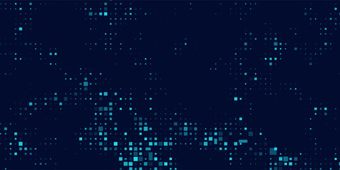 Futuristic pattern of blue hexagons for Business or Science background. Abstract hi-tech honeycomb mosaic. Medical research presentation. Vector Illustration backdrop. EPS 10